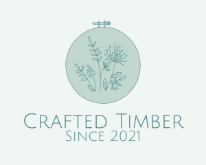 Blue Nature Embroidery  logo design