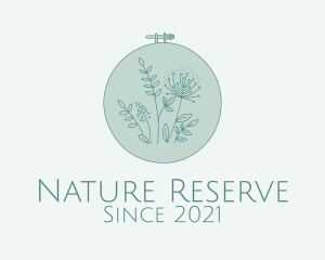 Blue Nature Embroidery  logo design