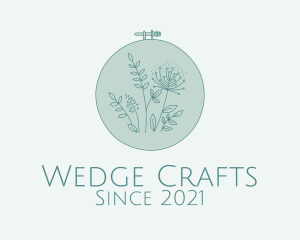 Blue Nature Embroidery  logo design