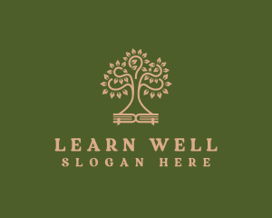 Learning Tree Book logo design