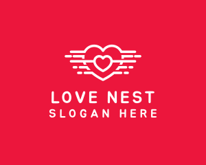 Aviary Love Heart logo design