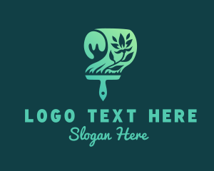 Natural Organic Paintbrush logo