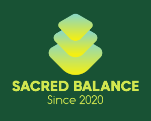 Green Gradient Zen Stones logo design