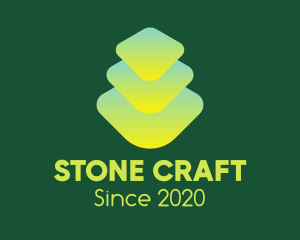 Green Gradient Zen Stones logo