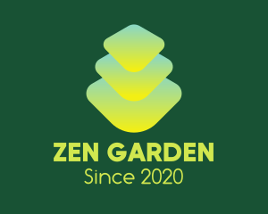 Green Gradient Zen Stones logo design