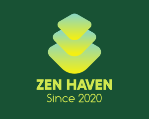 Green Gradient Zen Stones logo design