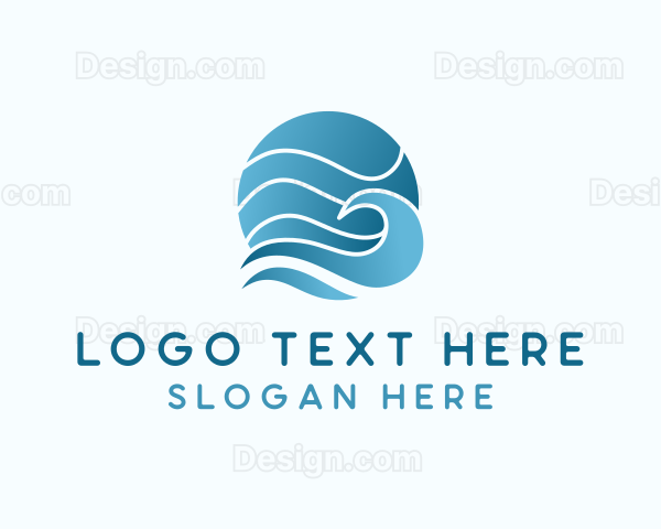 Ocean Sea Wave Logo