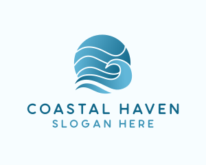 Ocean Sea Wave  logo design