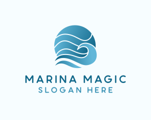 Ocean Sea Wave  logo design