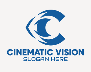 Visual Eye Letter C logo design