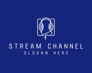 Headphones Streaming  Audio  logo design