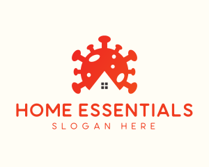 Virus Germ Home logo design