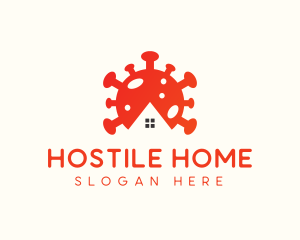 Virus Germ Home logo design