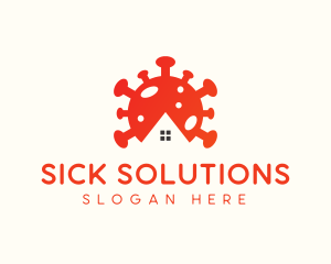 Virus Germ Home logo design