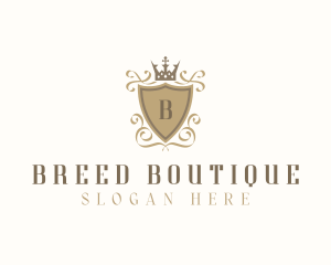 Boutique Shield Royalty logo design