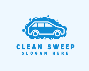 Car Cleaning Bubbles logo design