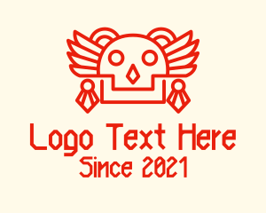 Ancient Mayan Skull logo