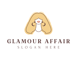 Glamorous Woman Jewelry Fashion logo