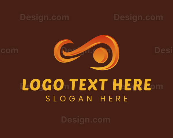 Orange Infinity Loop Logo