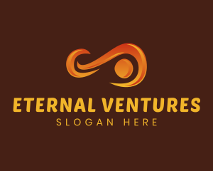 Orange Infinity Loop logo design