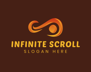 Orange Infinity Loop logo design