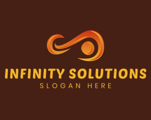 Orange Infinity Loop logo design