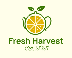Lemon Herbal Teapot  logo design