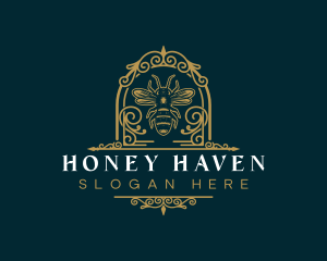 Ornamental Bee Honey logo design