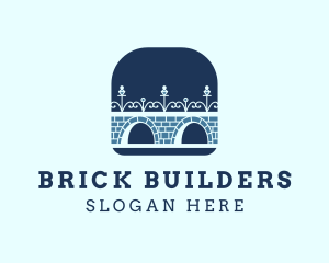 Construction Brick Bridge logo design