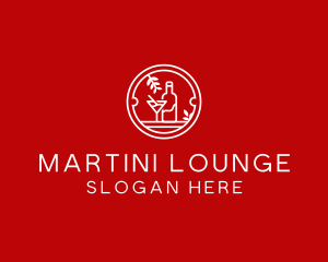 Martini Cocktail Bar logo design