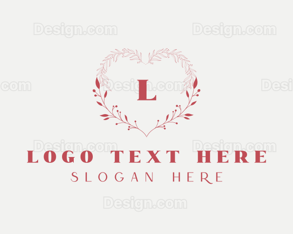 Feminine Floral Heart Logo