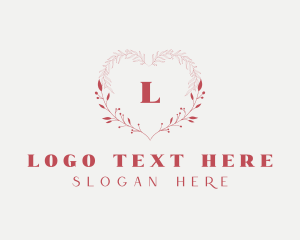 Feminine Floral Heart  logo