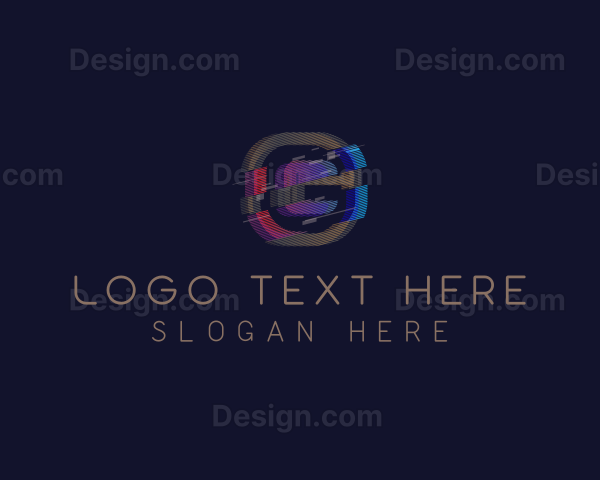 Gradient Glitch Letter G Logo