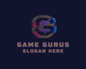 Gradient Glitch Letter G Logo