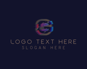 Gradient Glitch Letter G Logo