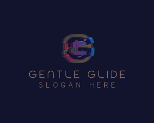 Gradient Glitch Letter G logo design