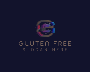 Gradient Glitch Letter G logo design