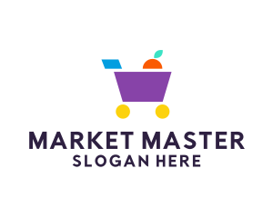 Market Grocery Cart logo design