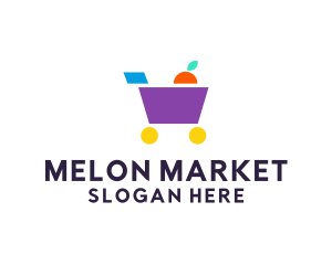 Market Grocery Cart logo design