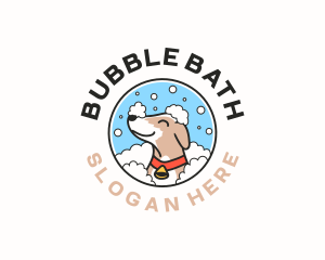 Dog Grooming Bath logo design