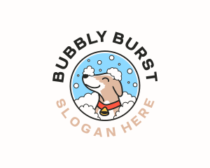 Dog Grooming Bath logo design