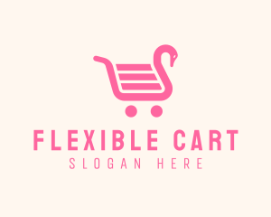 Swan Shopping Cart logo design