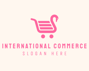 Swan Shopping Cart logo design