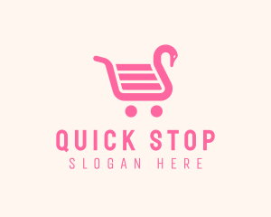 Swan Shopping Cart logo design