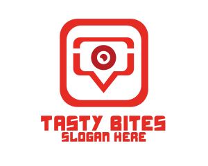 Red Video Chat App Logo