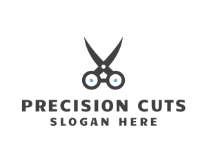 Grey Barber Scissors logo design