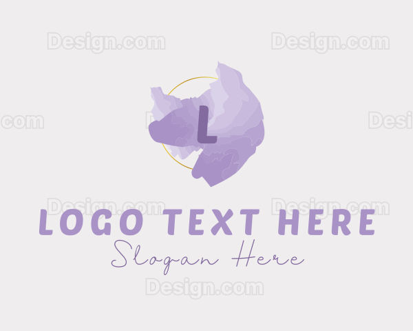 Purple Watercolor Fashion Logo