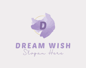 Purple Watercolor Fashion logo design