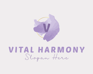 Purple Watercolor Fashion logo design