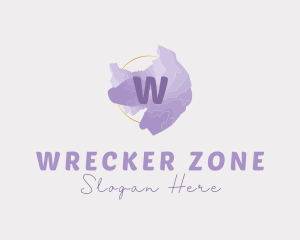 Purple Watercolor Fashion logo design